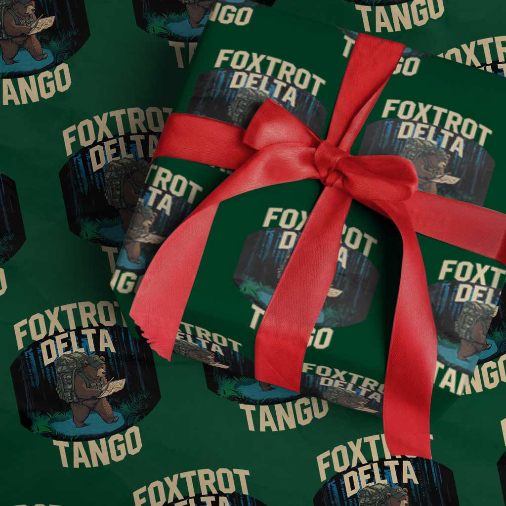 Foxtrots Deltas Tangos Funny Bear Resist Wrapping Paper Roll Protect Our National Parks - Wonder Print Shop