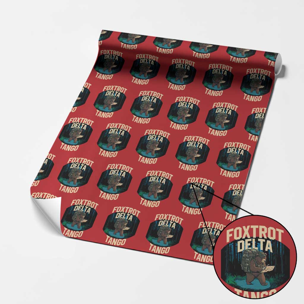 Foxtrots Deltas Tangos Funny Bear Resist Wrapping Paper Roll Protect Our National Parks - Wonder Print Shop