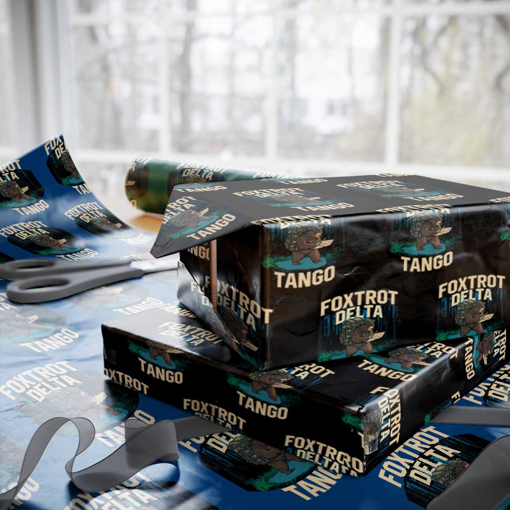 Foxtrots Deltas Tangos Funny Bear Resist Wrapping Paper Roll Protect Our National Parks - Wonder Print Shop