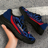 France 2026 Football Chunky Sneakers Allez Les Bleus Grunge Curve Stylized - Wonder Print Shop