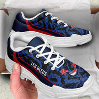 France 2026 Football Chunky Sneakers Allez Les Bleus Grunge Curve Stylized - Wonder Print Shop