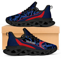 France 2026 Football Clunky Sneakers Allez Les Bleus Grunge Curve Stylized - Wonder Print Shop