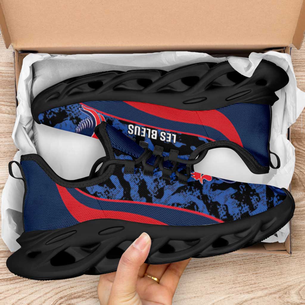 France 2026 Football Clunky Sneakers Allez Les Bleus Grunge Curve Stylized - Wonder Print Shop