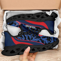France 2026 Football Clunky Sneakers Allez Les Bleus Grunge Curve Stylized - Wonder Print Shop