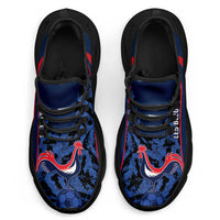 France 2026 Football Clunky Sneakers Allez Les Bleus Grunge Curve Stylized - Wonder Print Shop