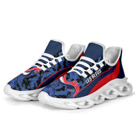 France 2026 Football Clunky Sneakers Allez Les Bleus Grunge Curve Stylized - Wonder Print Shop