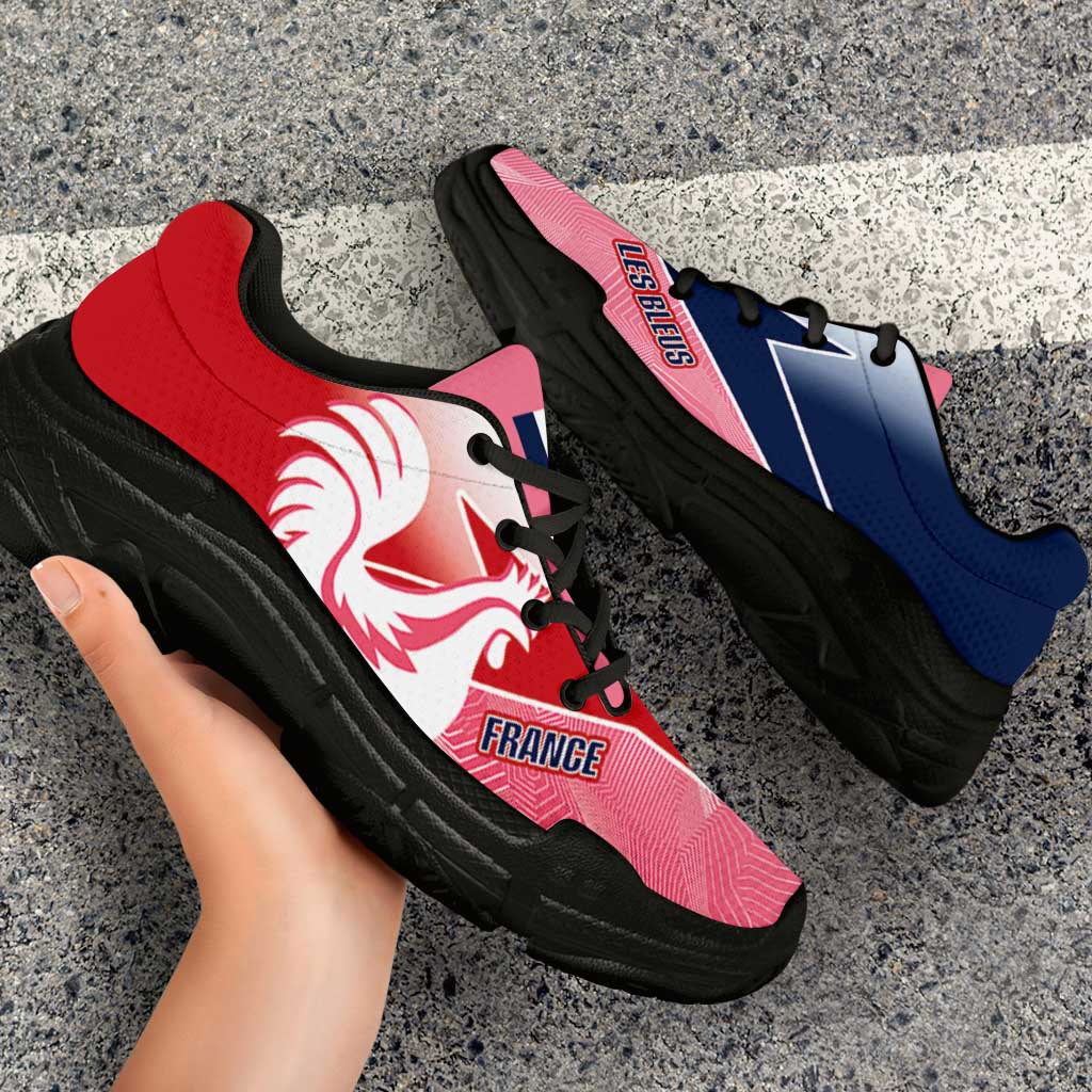 France 2026 World Football Chunky Sneakers Les Bleus Pink And Flag Color