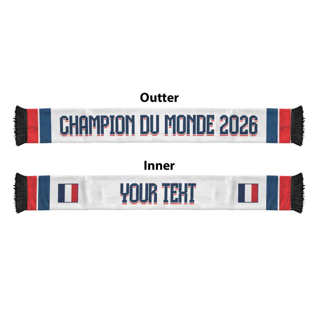 France Champion du Monde 2026 Personalized Soccer Scarf Allez les Bleus