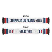 France Champion du Monde 2026 Personalized Soccer Scarf Allez les Bleus