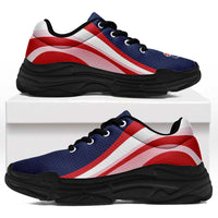 France Football Chunky Sneakers Flag-Inspired Curve Style