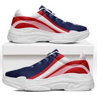 France Football Chunky Sneakers Flag-Inspired Curve Style