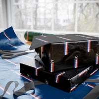 France Football Coq Soccer Throwback Jersey Style Wrapping Paper Roll Vintage French Flag