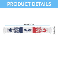 France Football Nations 2026 Soccer Scarf Sporty Pattern LT9