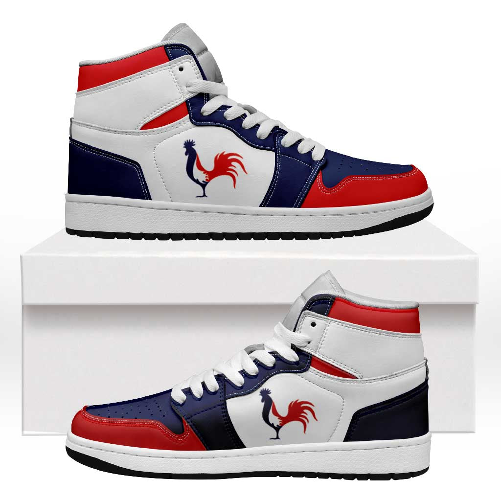 France High Sneakers AJ1 Classic National Flag Style - Wonder Print Shop