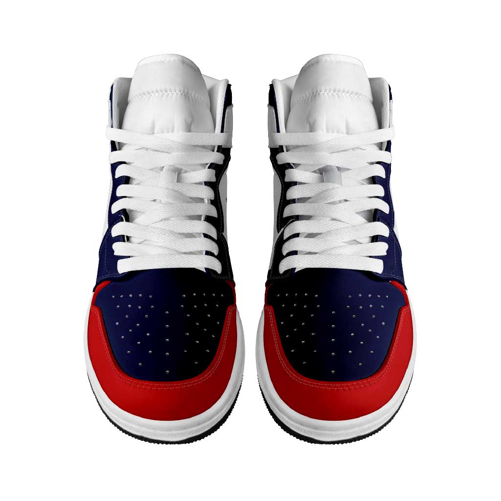 France High Sneakers AJ1 Classic National Flag Style - Wonder Print Shop