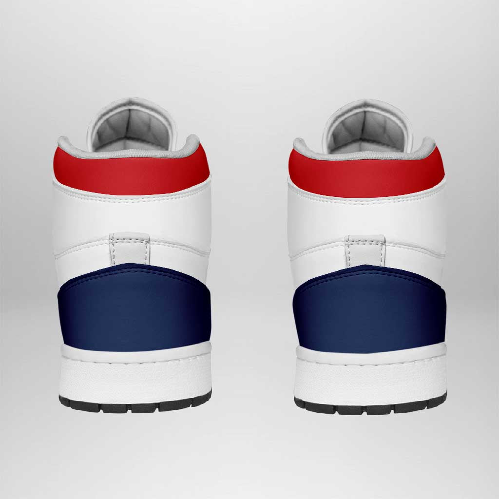 France High Sneakers AJ1 Classic National Flag Style - Wonder Print Shop