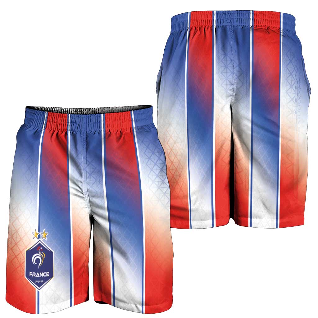 France National Football Shorts for Men Paris Architecture-Inspired Geometry - Wonder Print Shop