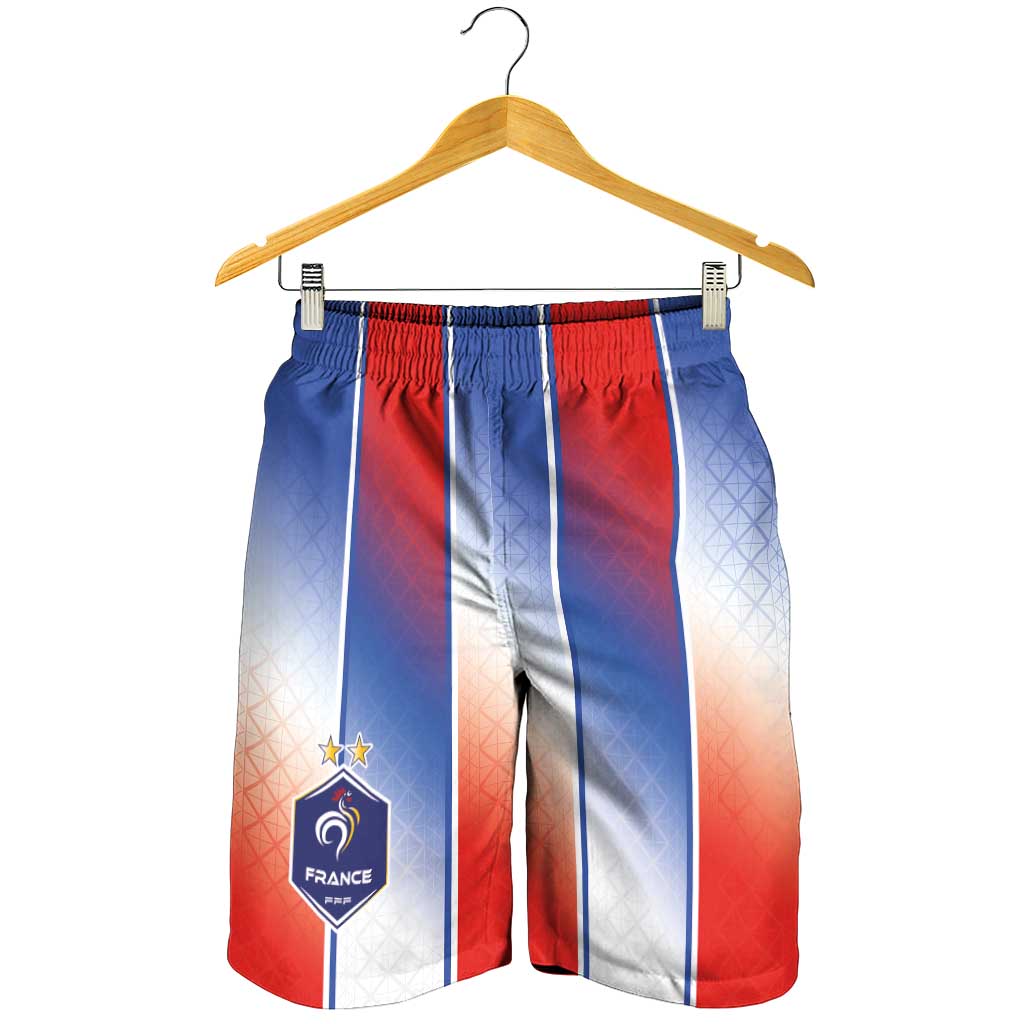 France National Football Shorts for Men Paris Architecture-Inspired Geometry - Wonder Print Shop