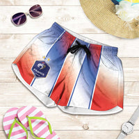 France National Football Shorts for Women Paris Architecture-Inspired Geometry - Wonder Print Shop