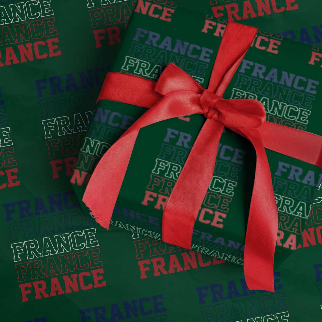 France Pride French Flag Patriotic Supporter Wrapping Paper Roll
