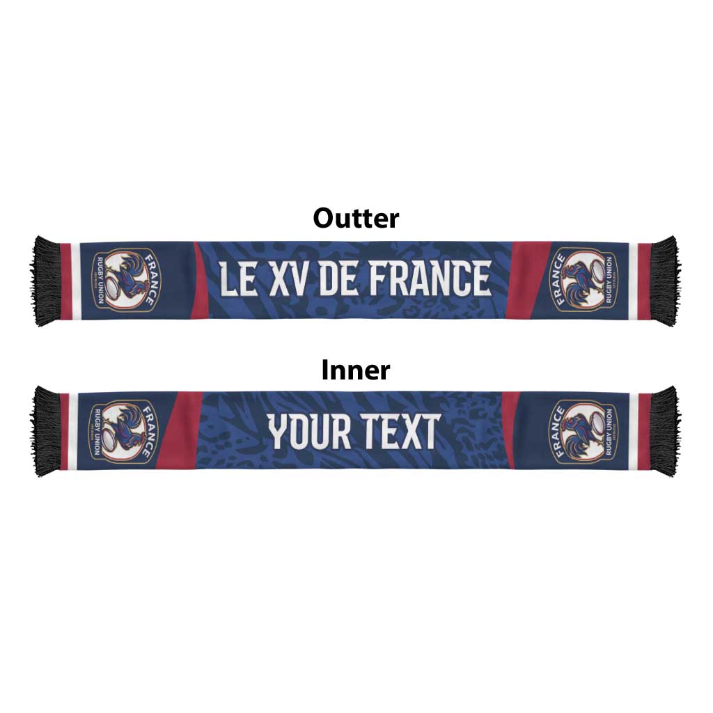 France Rugby National Heritage Personalized Soccer Scarf Fleur De Lis Inspired Edition