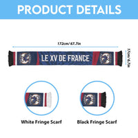 France Rugby National Heritage Personalized Soccer Scarf Fleur De Lis Inspired Edition