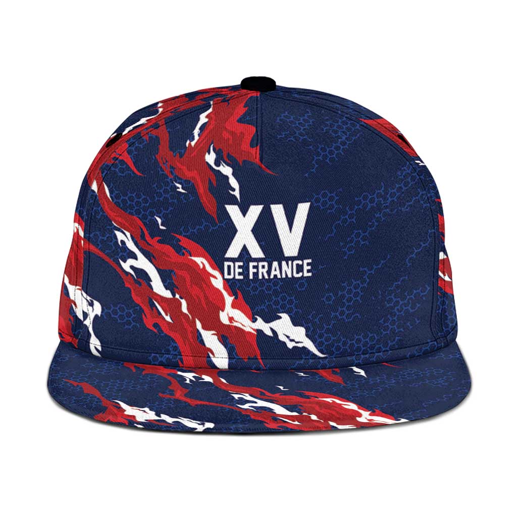 France Rugby Pride Snapback Cap XV de France Flame Fire Style