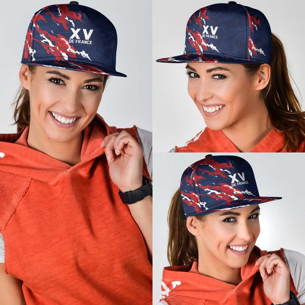 France Rugby Pride Snapback Cap XV de France Flame Fire Style