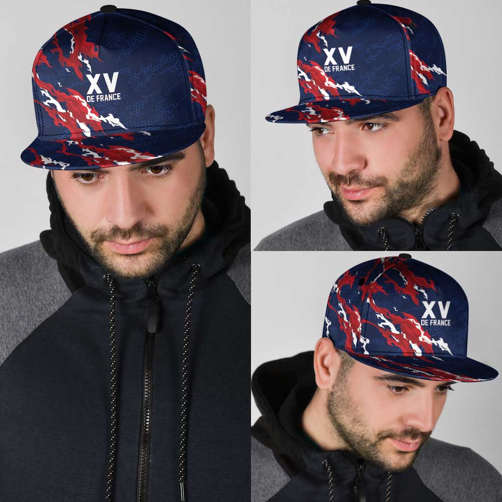 France Rugby Pride Snapback Cap XV de France Flame Fire Style