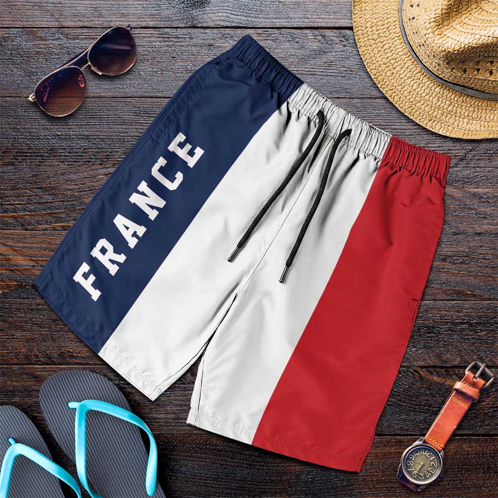 France Shorts for Men National Flag Colors - Wonder Print Shop