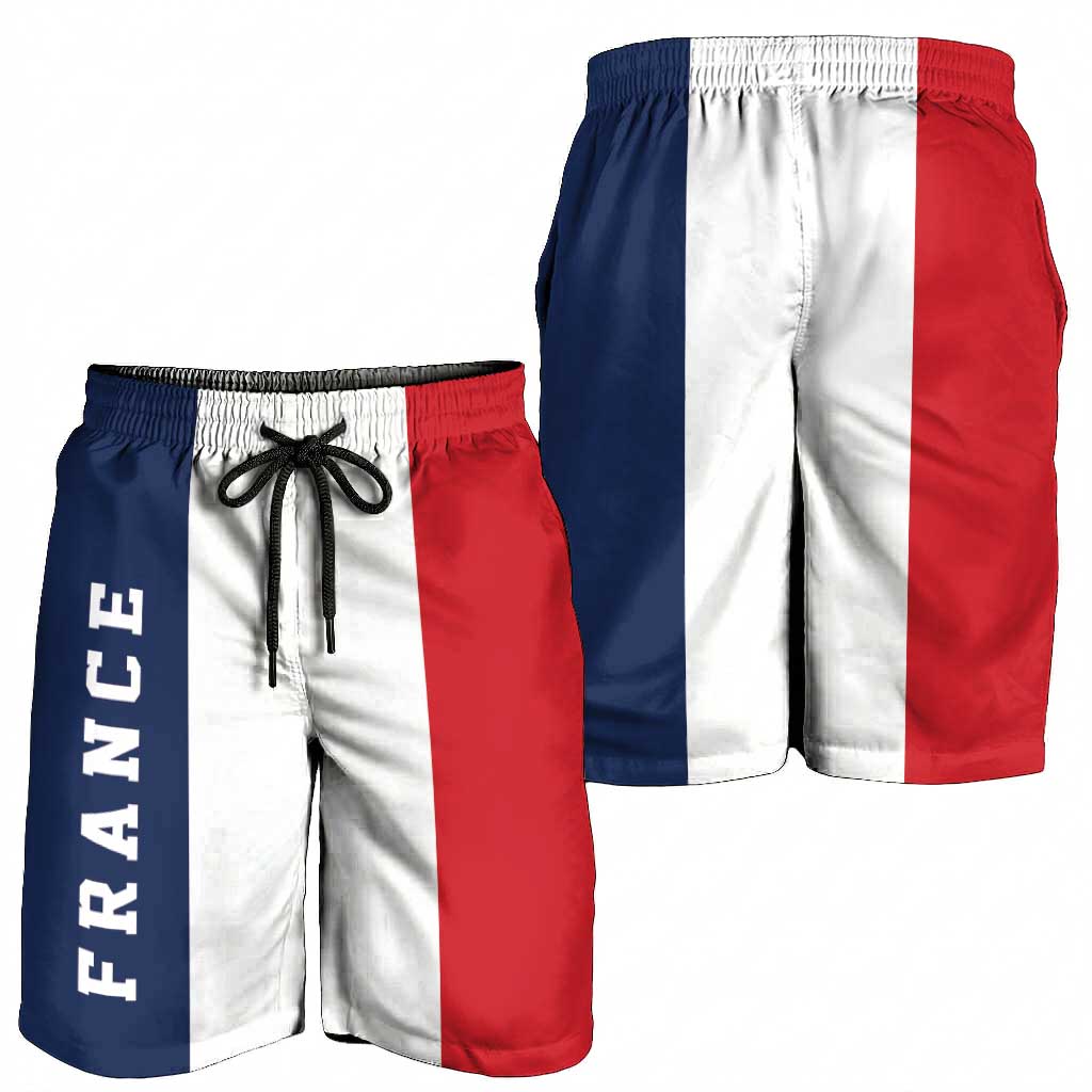 France Shorts for Men National Flag Colors - Wonder Print Shop