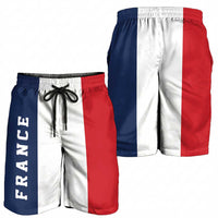 France Shorts for Men National Flag Colors - Wonder Print Shop