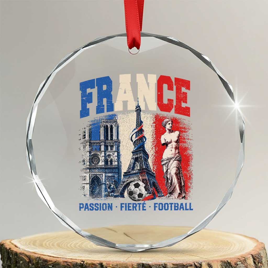 France Soccer Fan Passion Crystal Glass Ornament Fierté Football French Supporter Gift