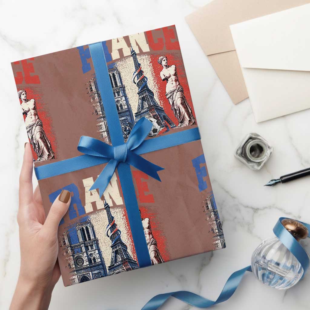 France Soccer Fan Passion Wrapping Paper Roll Fierté Football French Supporter Gift