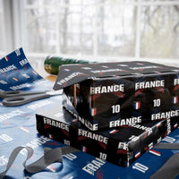 France Soccer Sports Graphic Number 10 Jersey Style Wrapping Paper Roll Proud French Football Fans Game Day Pride