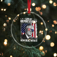 Franklin D Roosevelt Crystal Glass Ornament Great Depression New Deal With It
