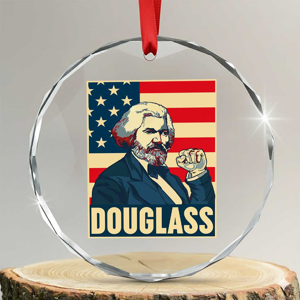 Frederick Douglass American Hero Crystal Glass Ornament Black History Month Gift - Wonder Print Shop