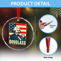 Frederick Douglass American Hero Crystal Glass Ornament Black History Month Gift - Wonder Print Shop
