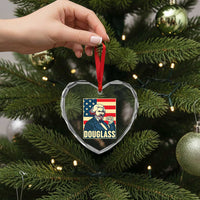 Frederick Douglass American Hero Heart Crystal Glass Ornament Black History Month Gift - Wonder Print Shop