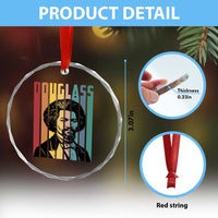 Frederick Douglass Crystal Glass Ornament American Black History - Wonder Print Shop