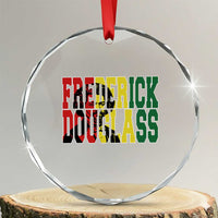 Frederick Douglass Crystal Glass Ornament Pan African Flag Black History Month - Wonder Print Shop