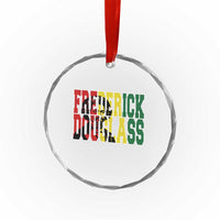 Frederick Douglass Crystal Glass Ornament Pan African Flag Black History Month - Wonder Print Shop