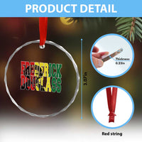 Frederick Douglass Crystal Glass Ornament Pan African Flag Black History Month - Wonder Print Shop
