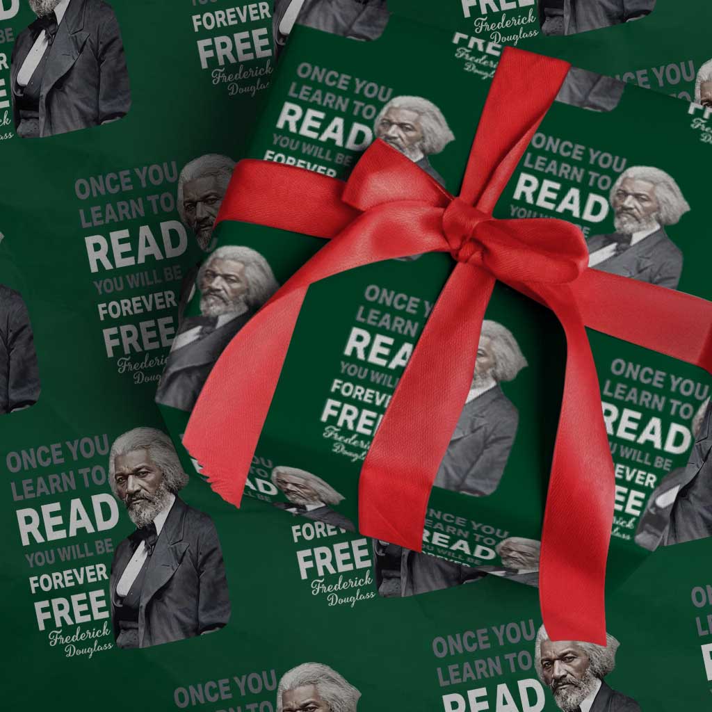 Frederick Douglass Freedom Quote Wrapping Paper Roll Once You Learn to Read - Wonder Print Shop