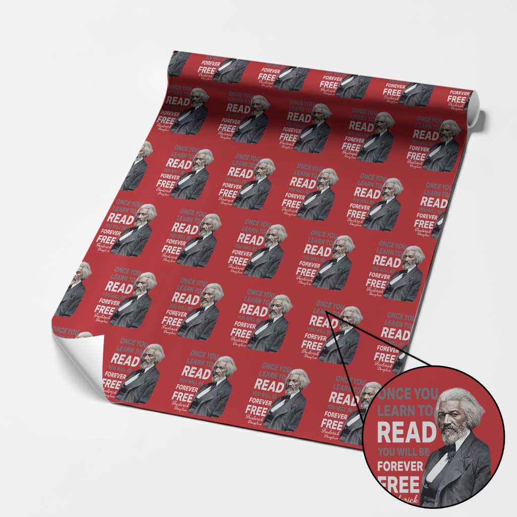 Frederick Douglass Freedom Quote Wrapping Paper Roll Once You Learn to Read - Wonder Print Shop