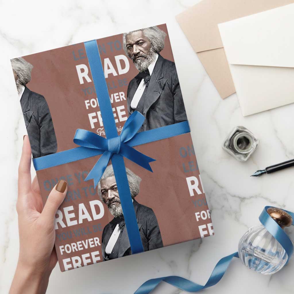 Frederick Douglass Freedom Quote Wrapping Paper Roll Once You Learn to Read - Wonder Print Shop
