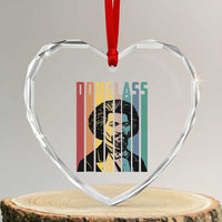 Frederick Douglass Heart Crystal Glass Ornament American Black History - Wonder Print Shop