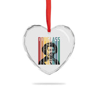 Frederick Douglass Heart Crystal Glass Ornament American Black History - Wonder Print Shop