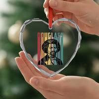 Frederick Douglass Heart Crystal Glass Ornament American Black History - Wonder Print Shop