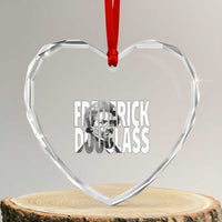Frederick Douglass Heart Crystal Glass Ornament Black History Month - Wonder Print Shop